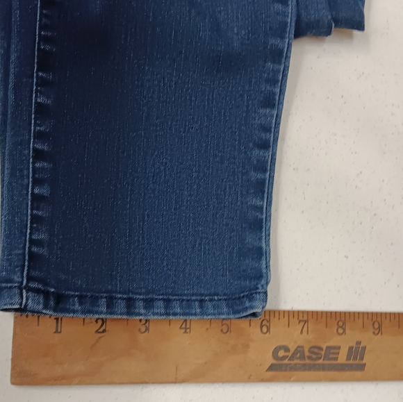 Apt 9 Jeans Skinny Modern Mid Rise Dark Wash Blue Women 14 Reg 5 Pocket Whiskers - Picture 12 of 12